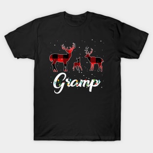 Gramp Reindeer Plaid Pajama Shirt Family Christmas T-Shirt